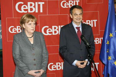 Angela Merkel, José Luis Rodriguez Zapatero