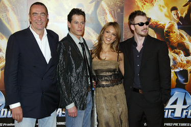 Bernd Eichinger, Ioan Gruffudd, Jessica Alba, Chris Evans