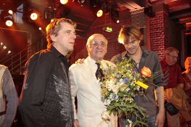 Alfred Biolek mit Andi und Campino von den Toten Hosen