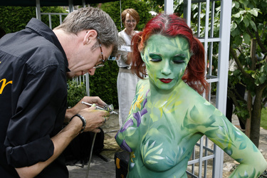 Jörg Düsterwald mit Model Nadine