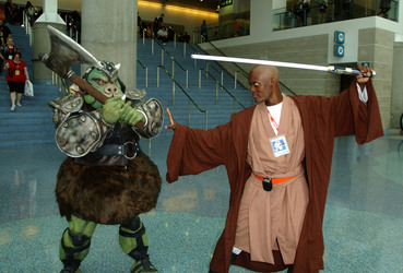 Star Wars Fans - Gamorreaner und Jedi Ritter