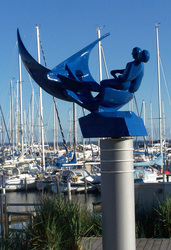 Skulptur im Yachthafen von Grömitz