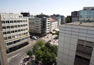 Blick vom Parkdeck auf die City