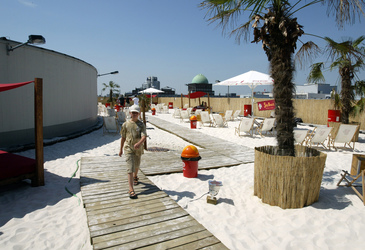 Blick auf das Anzeigerhochhaus