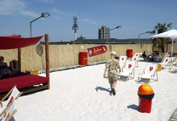 Blick auf den Fernsehturm und das Brodero Hochhaus
