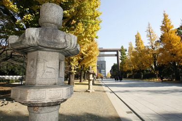 Torbogen auf dem Weg zum Yasukuni-Schrein