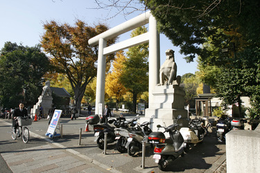 Torbogen auf dem Weg zum Yasukuni-Schrein