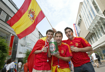 Fans aus Spanien auf der Fanmeile