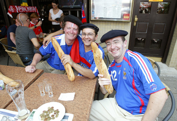 Fans aus Frankreich auf der Fanmeile