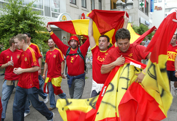 Fans aus Spanien auf der Fanmeile