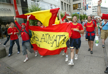 Fans aus Spanien auf der Fanmeile