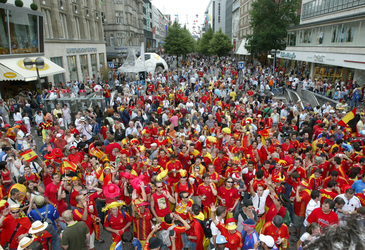Fans aus Spanien auf der Fanmeile