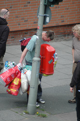 Pfandflaschensammler