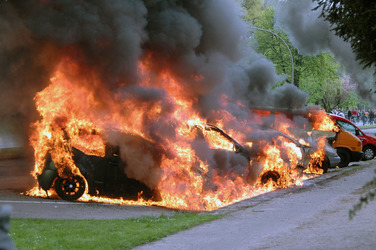 Brennende Autos