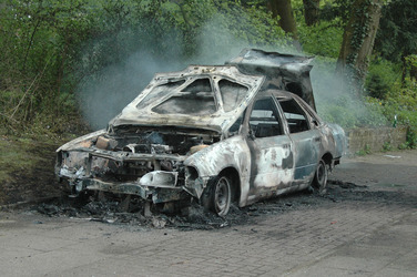 Ausgebranntes Auto