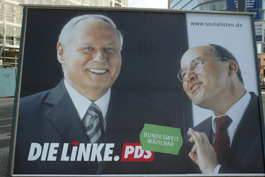 Wahlplakat Oskar Lafontaine, Gregor Gysi