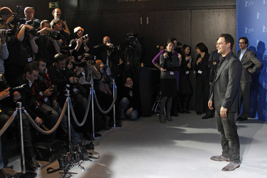 Moritz Bleibtreu mit Fotografen