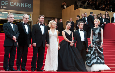 Thierry Frémaux, Frédéric Mitterrand, Russell Crowe, Danielle Spencer, Chau-Giang Thi Nguyen, Brian Grazer, Cate Blanchett