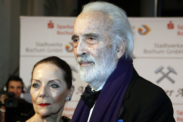 Christopher Lee mit Gattin Gitte