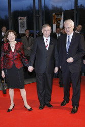 Horst Köhler mit Gattin Eva Luise Köhler, Jürgen Rüttgers