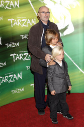 Phil Collins (Genesis) mit Söhnen Nicholas und Mathew