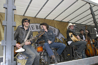 Stefan 'Russ T. Rocket' Buehler, Alec 'Boss Burns' Völkel, Sascha 'Hoss Powers' Vollmer, André 'Guss Brooks' Neumann (The BossHoss)