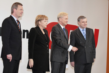 Christian Wulff, Angela Merkel, Ole von Beust