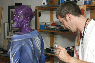 Jörg Düsterwald mit Model