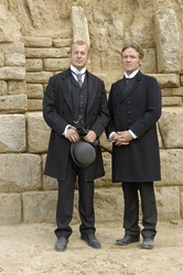 Heino Ferch als Heinrich Schliemann und Justus von Dohnányi als Oskar Neumann