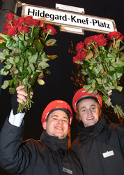 Straßenschild am Hildegard-Knef-Platz