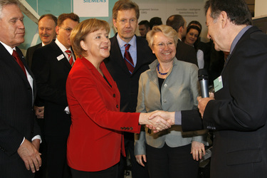 Michael Glos, Angela Merkel, Christian Wulff, Annette Schavan, Fujitsu Siemens Chef