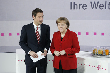 René Obermann, Angela Merkel