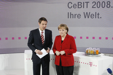 René Obermann, Angela Merkel