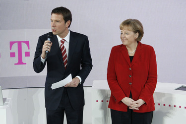 René Obermann, Angela Merkel