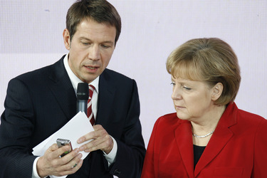 René Obermann, Angela Merkel