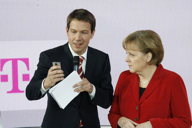 René Obermann, Angela Merkel