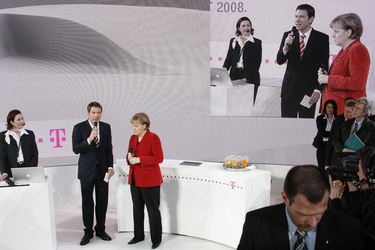 René Obermann, Angela Merkel