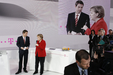 René Obermann, Angela Merkel