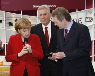 Angela Merkel, Michael Glos, Christian Wulff