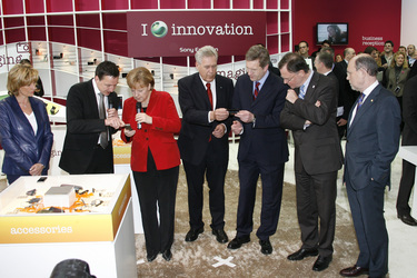 Dagmar G. Wöhrl, Sony Ericsson Manager, Angela Merkel, Michael Glos, Christian Wulff, Stephan Weil