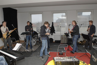 Wolfgang Becker mit Bandkollegen