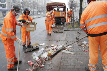Aufräumarbeiten in Berlin
