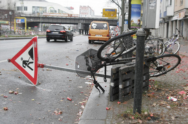 Aufräumarbeiten in Berlin