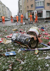 Aufräumarbeiten in Berlin