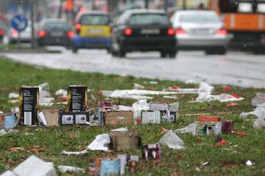 Aufräumarbeiten in Berlin