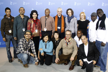 Dieter Kosslick mit den Teilnehmern des World Cinema Fund Day