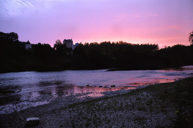Dordogne und Chateau Feyrac im Abendlicht