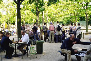 Schachspieler im Jardin Luxembourg