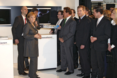 Angela Merkel, Arnold Schwarzenegger, Christian Wulff, Karl-Theodor zu Guttenberg