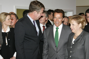 Friedrich Joussen, Angela Merkel, Arnold Schwarzenegger